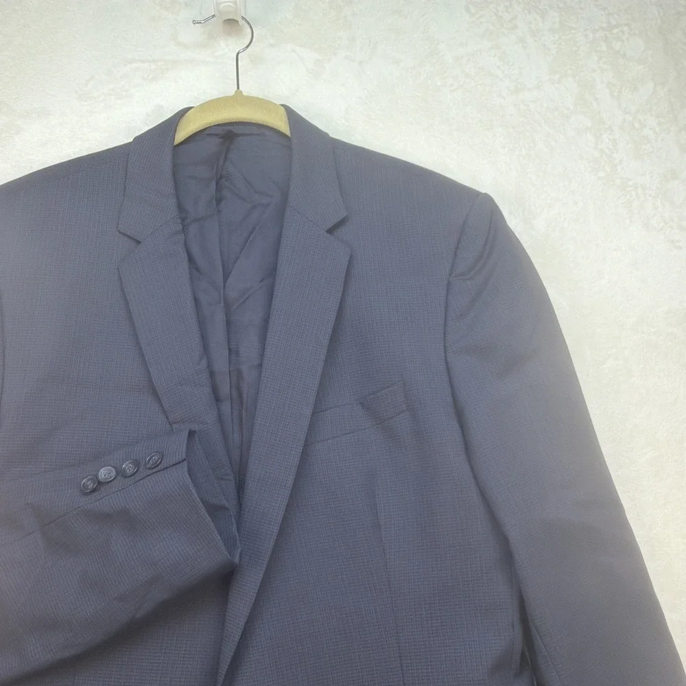 Hugo Boss Wool Blend Blazer Men's 44R‎ Navy Sport Coat Two Button Tailored